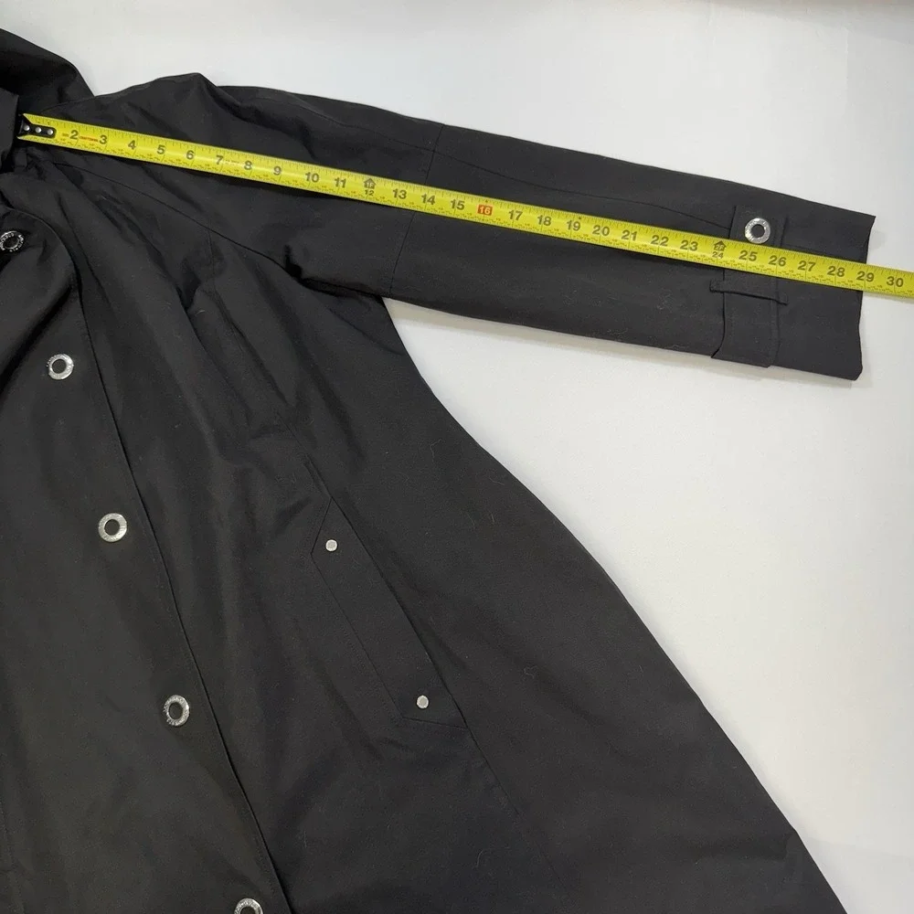 London Fog Hooded Trench Rain Coat Classic Black Womens XXL - Picture 16 of 16